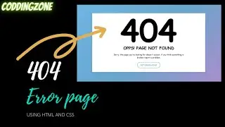 How to design 404 error page design 