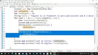 Clase String en JAVA recorrer un string y contar letras mayusculas minusculas digitos espacios