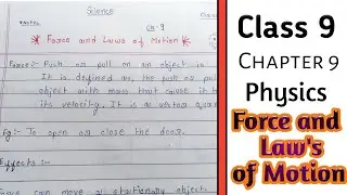 CBSE Class 9 Science Chapter 9 Force And Laws Of Motion Notes