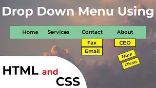 Drop Down Menu Using HTML and CSS