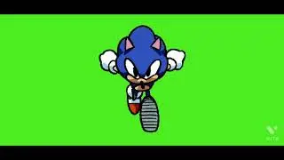 Sonic run green screen