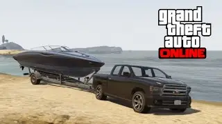 GTA 5 Online - How to Find and Launch a Boat Trailer