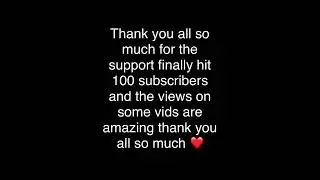 100 subscriber thank you