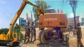 HITACHI Excavator Machine Complete Dismantling Process | we purchased a old excavator and Dismantle