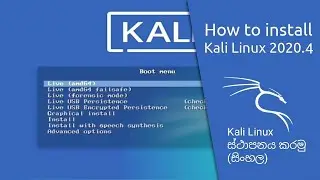 Install Kali Linux 2020.4 USB Pen or HDD | Kali Linux මෙහෙයුම් පද්ධතිය Pen or HDD ස්ථාපනය කරමු