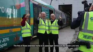 Luas Green Line Trams are getting bigger!