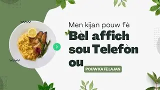 Men kijan pouw fè bèl affich pou:biznis,anivèsè,restoran etc...[pouw ka fè lajan]