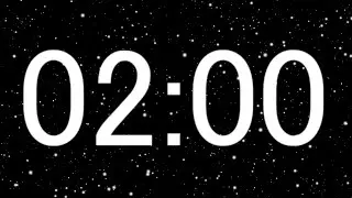 2 Minute Countdown Timer with alarm, without music [for work/study]