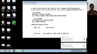 multiplication and division programs  in 8086 emulator