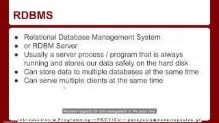 INTRO-TO-PROG - Presentation about RDBMS's - PREVIEW