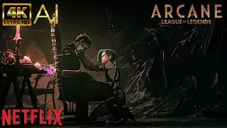[4K AI] | Arcane | Jinx Shoots Silco Scene | UPSCALED