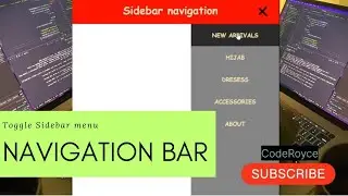 Sidebar Navigation using html css only | Navigation with animated toggle sidebar without javascript