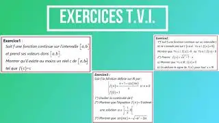 EXOS SUR LE THEOREME DES VALEURS INTERMEDIAIRES