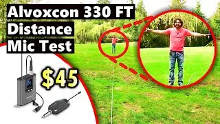 Best Wireless Microphone System Review Cheap Budget Headset Lavalier lapel Alvoxcon Mic Test
