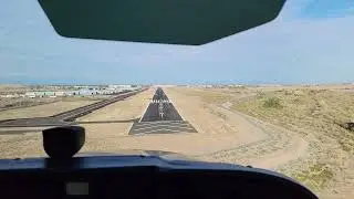 Landing at Glendale Airport (KGEU): Runway 1, January 21 2022