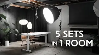5 YOUTUBE FILMING SETS IN 1 ROOM | Our Multi-Functional Home Studio Breakdown