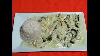Pollo en crema con rajas poblanas