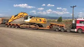 Loading And Transporting The 100 Tones Liebherr 976 With Man TGX 540 Truck - Fasoulas H.Transports