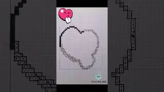 РОЗОВОЕ СЕРДЦЕ | Как нарисовать сердце по клеточкам из Бравл Старс #pixelman #пиксельмен #сердце