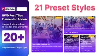 BWD Blog Post Tiles Elementor addon tutorial