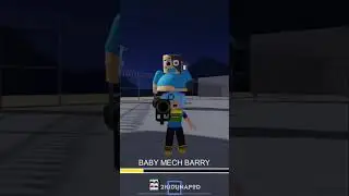 Baby Mech Barry Fight in BABY BARRY'S PRISON RUN! (Obby) #shorts