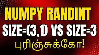 Numpy Tutorial for beginners in Tamil | Numpy tutorial in Tamil #4