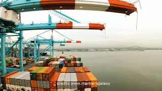 port newark container terminal cargo operations in timelapse