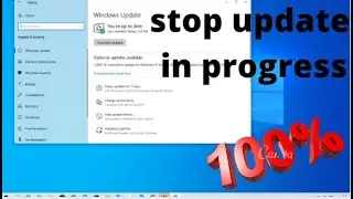 How to stop downloading your update which is in progress in window 10.