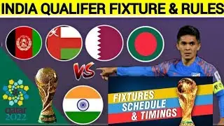 INDIA WORLD CUP QUALIFIERS 2022 MATCH FIXTURE & DATE |QUALIFERS RULES| INDIA IN GROUP E FIFA RANKING