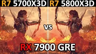 RYZEN 7 5700X3D vs RYZEN 7 5800X3D | RX 7900 GRE | Test In 12 Games | 2024