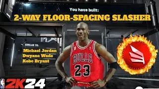 *NEW* RARE 2-WAY FLOOR-SPACING SLASHER BUILD IN NBA 2K24! SUPER RARE OVERPOWERED DEMIGOD BUILD 2K24!