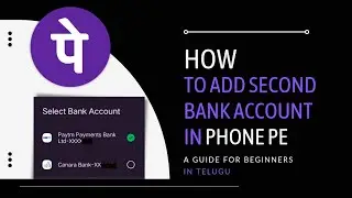 How to add Second bank account in your Phonepe app || in telugu