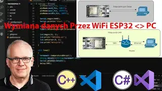 ESP32 framework Artduino i PC z Windows połączenie przez WiFi, wymiana danych.