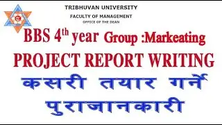 BBS 4th year report writing Marketing Group