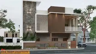 A MODERN ADOBE BY ONE ROOF ARCHITECTS OF A PLOT SIZE 35X55