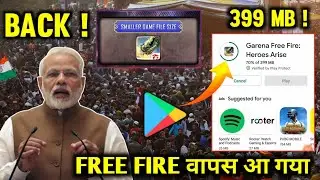 FREE FIRE वापस आ गया। PLAY STORE 🥳 FF RETURN GOOD NEWS | FREE FIRE वापस आ गया। | FREE FIRE UNBAN |