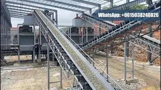 Three-layer vibrating screen creates fine aggregate #vibratingscreen #stonecrusher