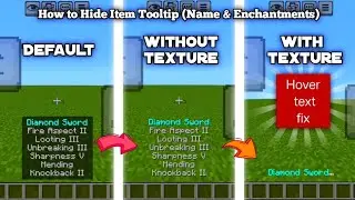 How to Hide Item Tooltip (Name & Enchantments) | Minecraft Bedrock