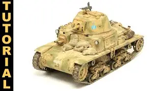 [Part 2] Painting and Weathering Tamiya's M13/40 tank - Scale Modeling Tutorial for Beginners