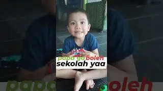 PAPA GA BOLEH SEKOLAH YAA #cute #baby #anak #mainan #lucu #edukasi