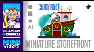Inkscape Mini Tutorial - Miniature Storefront design using basic shapes [workflow]