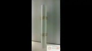 Бра труба стеклянная на три лампы, золото