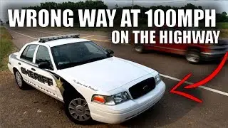Cop Goes 100+mph on the Wrong Side of the Highway!?