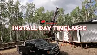 Rockbox Install Day Timelapse | Alberta | Container Homes