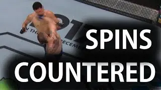 5 spin attempts countered by knockout in MMA