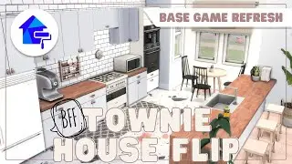 SIMS 4 Townie Refresh || BFF Household Base Game House Renovation #1 || CC + Links