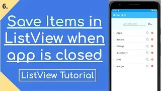 6. Save Grocery List when App is Closed | Extension