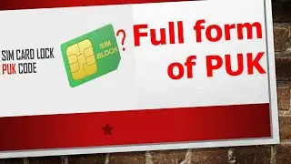 Full form of PUK code|| Amazing and interesting full forms || abbreviation || #trickysamarjit
