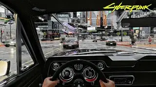 Cyberpunk 2077 | 1969 Ford Mustang Boss 302 – Rainy Day Drive (DreamPunk 3.4 Photorealistic ReShade)