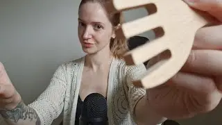 ASMR eating you with mouth and hand sounds with personal attention - wood tapping - tongue clicking